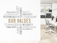 Wandtattoo Our Values