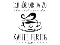 Wandtattoo Kaffee fertig Motivansicht