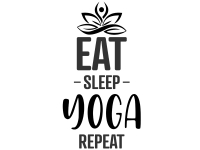 Wandtattoo Eat Sleep Yoga Repeat Motivansicht