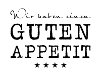 Wandtattoo Wir haben einen guten Appetit Motivansicht