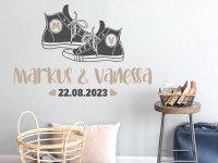 Wandtattoo Sneaker Paar mit Namen