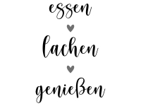 Wandtattoo Essen Lachen Genießen Motivansicht