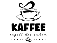 Wandtattoo Kaffee regelt das schon Motivansicht