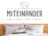 Wandtattoo Miteinander leben