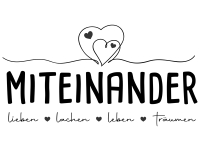 Wandtattoo Miteinander leben Motivansicht