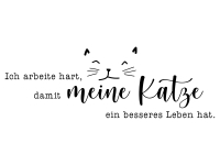 Wandtattoo Meine Katze Motivansicht