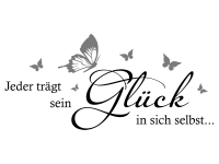 Wandtattoo Jeder trägt sein Glück in sich Motivansicht