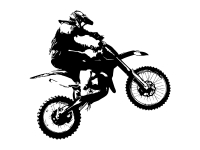 Wandtattoo Motocross Motorrad Motivansicht