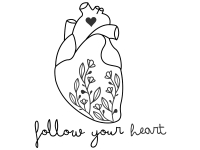 Wandtattoo Follow your heart Motivansicht