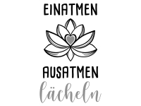 Wandtattoo Einatmen Ausatmen Lächeln Motivansicht