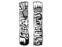 Wandtattoo Tiki Motivansicht