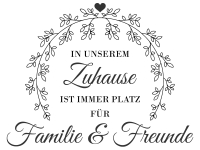 Wandtattoo Platz für Familie & Freunde Motivansicht