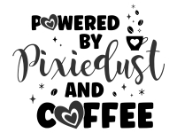 Wandtattoo Pixiedust and Coffee Motivansicht