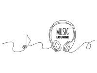 Wandtattoo Music Lounge Design Motivansicht