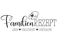 Wandtattoo Familienrezept mit Herzen Motivansicht