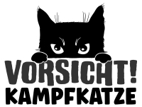 Wandtattoo Vorsicht Kampfkatze Motivansicht