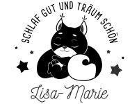 Wandtattoo Schlafendes Eichhörnchen mit Name Motivansicht