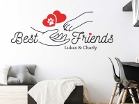 Wandtattoo Best Friends mit Namen