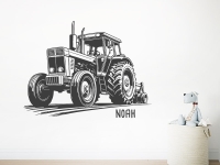 Wandtattoo Traktor Design mit Wunschname