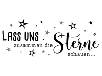 Wandtattoo Lass uns zusammen die Sterne Motivansicht