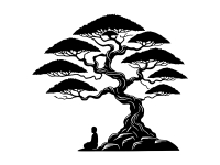 Wandtattoo Buddha Baum Motivansicht
