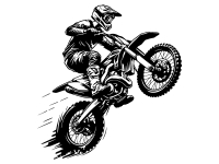 Wandtattoo Motocross Action Motivansicht