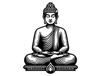 Wandtattoo Buddha Meditation Motivansicht