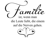 Wandtattoo Familie ist, wenn man... Motivansicht