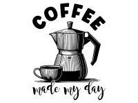 Wandtattoo Coffee made my day Motivansicht