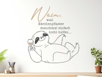 Wandtattoo Wein statt Bärchenpflaster