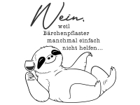 Wandtattoo Wein statt Bärchenpflaster Motivansicht