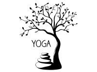 Wandtattoo Yoga Baum Meditation Motivansicht