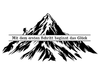 Wandtattoo Mit dem ersten Schritt Motivansicht