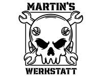 Wandtattoo Türschild Werkstatt mit Name Motivansicht