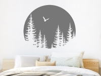 Wandtattoo Mystischer Tannenwald