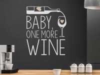 Wandtattoo One more wine