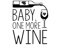 Wandtattoo One more wine Motivansicht