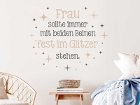 Wandtattoo Fest im Glitzer