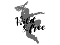 Wandtattoo Wild and free Motivansicht