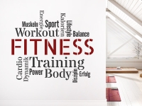 Wandtattoo Fitness Worte
