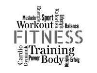 Wandtattoo Fitness Worte Motivansicht