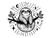 Wandtattoo Lustiges Faultier Motivansicht