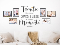 Wandtattoo Fotorahmen mit Familienspruch