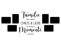 Wandtattoo Fotorahmen mit Familienspruch Motivansicht