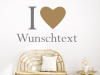 Wandtattoo I love mit Wunschtext