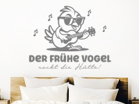 Wandtattoo Der frühe Vogel rockt