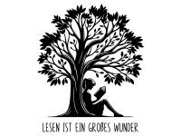 Wandtattoo Lesen ist ein großes Wunder Motivansicht