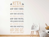 Wandtattoo Kita Motivation mit Wunschname