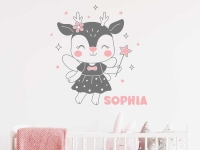 Wandtattoo Kleine Waldfee mit Name