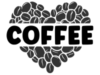 Wandtattoo Coffee Herz Motivansicht